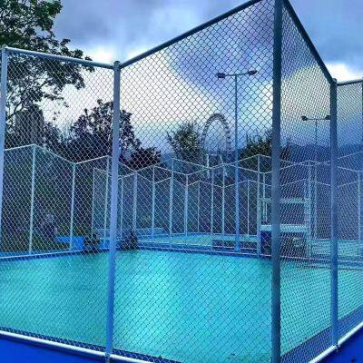 Basketball Court Fence 4M Height, Galvanized Steel Chain Link Mesh for Outdoor Sports Field Perimeter