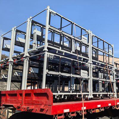 Heavy Duty Profile Handling Trolley, Stackable Long Material Transport Cart With Handle for Metal Workshop