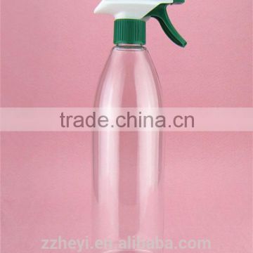 Transparent empty round plastic bottles 750ml for pump spray