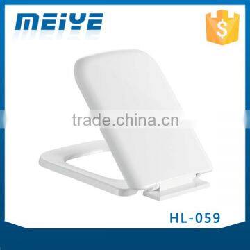 HL-059 MEIYE PP 440*342*62mm Rectangle Soft-closing Toilet Seat Cover Ramp Down Toilet Lid