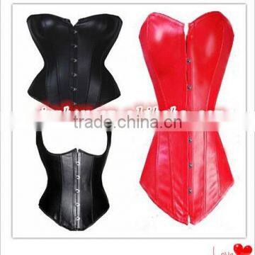 leather overbust corset