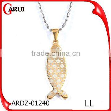 Gold fish shape gold jewelry girl birthday wishes Japanese pendant necklaces