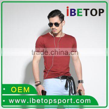 Custom V-Neck T-Shirt Plain Cotton Wholesale Blank T-Shirt 2016 photo-6