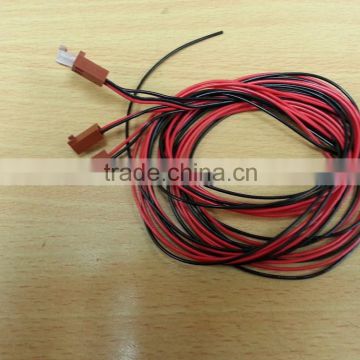 2.54mm 2Pin Red/black wire with UL 1007 26AWG wire harness