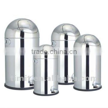 Superior Quality Stainless Steel Galvanized Sheet Inner and Cover Round with Mirror Poloshing Recycling Bin