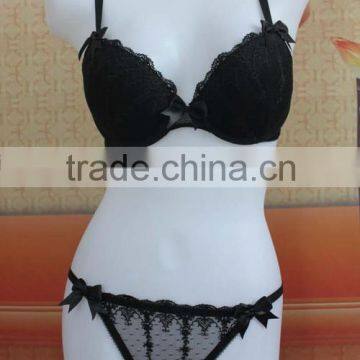 2016 sexy modern transparent rattan pattern bra panty sets for women