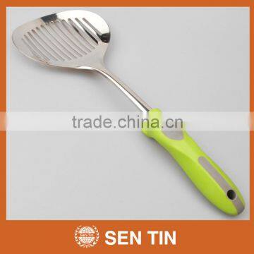 KU-B10TPR Stainless Steel Skimmer With PP & TPR Handle Kitchen Tool photo-2