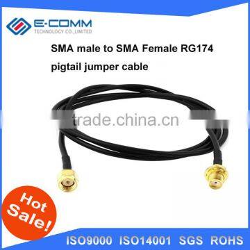 High quality RP SMA Female to SMA Male Antenna Connector Pigtail Jumper Cable RG174 RG58