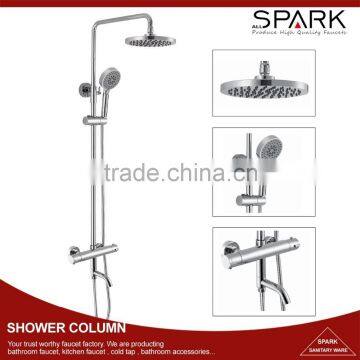 SPARK factory thermostatic wall exposed rainfall faucet shower column set