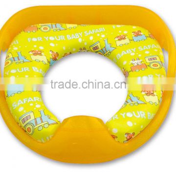 PM2399 2015 China Wholesale for baby toliet training kids Potty Seat with Handle and Plastic Backing