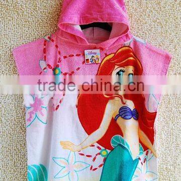 100% cotton beach hooded towel ponchos pattern for baby