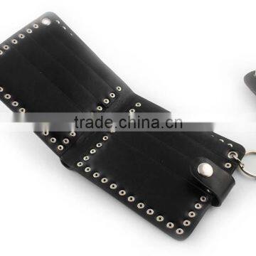 Men's Skull Biker Studded Leather Unique Wallet Chains With a Jeans Long Key Chain photo-2