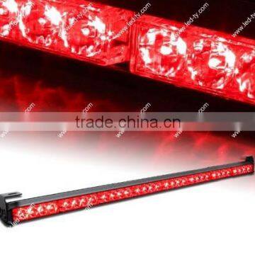 35.5" 7 Modes Traffic Advisor / Advising Emergency Warning Vehicle Strobe Top Roof Light Bar Kit-Red