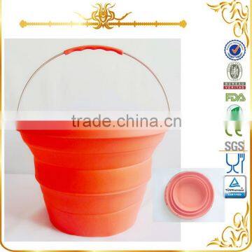 buckets FDA grade outdoor silicone folding collapsible buckets television accessories