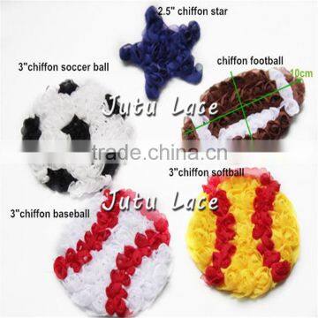 Shabby rosette trim basketball , football/rugby, soccer ball, volleyball, softball flower accessories