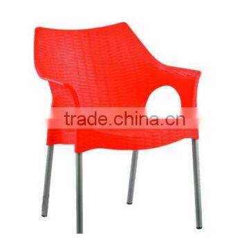 Plastic wave cane rattan leisure dining chair,HYL-1009