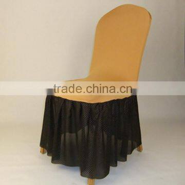 ruffled spandex wedding chair cover wholesale