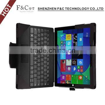 Hot selling customized LOGO Selling Flip Leather Tablet Case for microsoft surface pro 4 keyboard