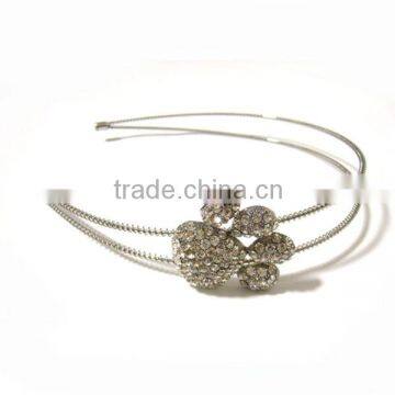 Wholesale Accessory Paw Print Clear Rhinestone Headband