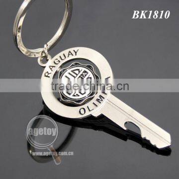 Paraguay Olimpia Souvenirs Key Shaped Spinning Metal Novelty Bottle Opener Keychain photo-3