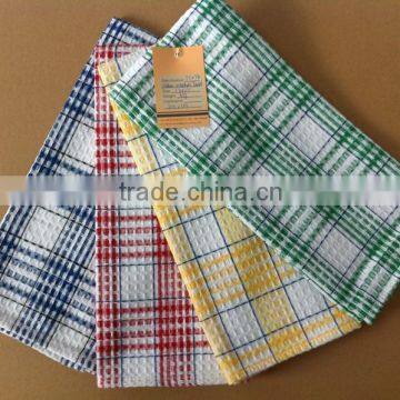 Personalized Waffle Weave Check Kitchen Towel