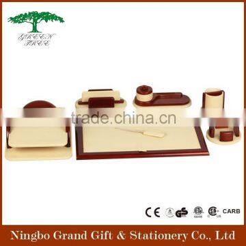 Decorative High Quality PU Leather Office Table Accessories