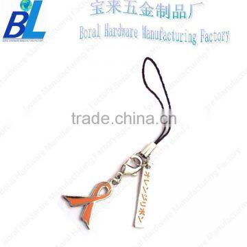 Volunteer metal AIDS symbol phone straps