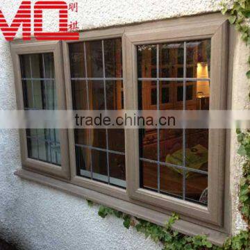 french casement window,house window grill design,3 panel triple pvc casement window