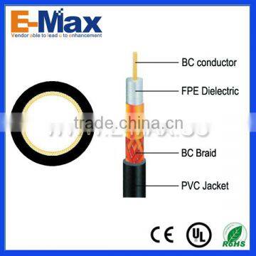 High performance flexible microwave cable rg11 dual coaxial cable