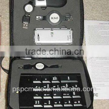 Computer Travel Kit USB Numeric Pad USB 4 port HUB 3D optical mouse plus case