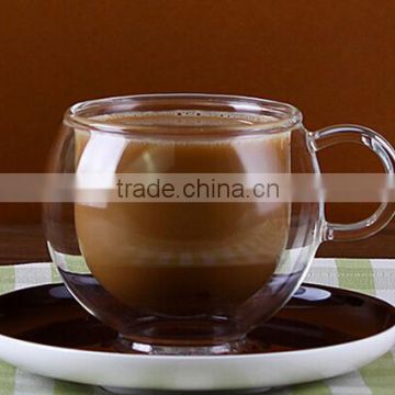 China factory Borosilicate Glass Made Tea Cups and Saucers Wholesale