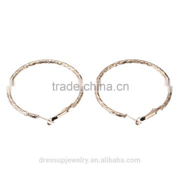 Fashion & Cheap Jewelry South Africa style gold plating Fine grain decorated large hoop earrings