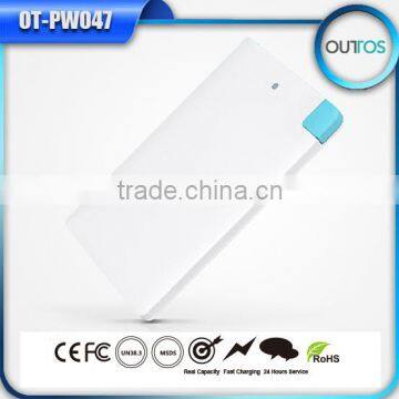 New Portable Mobile Power Bank Credit Card 2500mah With Built-in USB