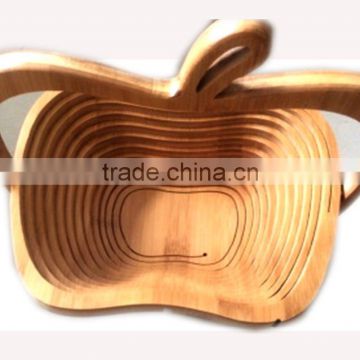 apple shaped bamboo basket