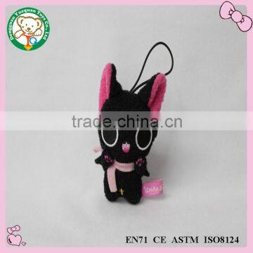 Plush material cute mini soft toy plush cat stuffed keychain