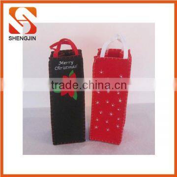 SJ-6685 High quality Fabric wine bottles covers christmas wine bottle cover