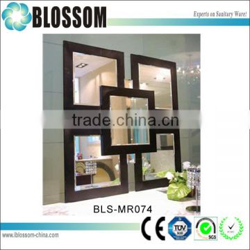 modern mirror grid 3d wall art decorations