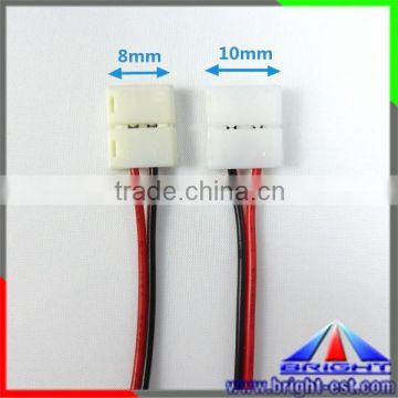 One side Solderless 5050/2835/3014/5630/3528 SMD flexible led strip connectors with 4 wires