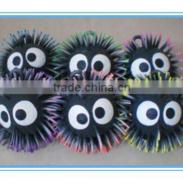 Colorful 4.5 Inch Caterpillar Puffer Ball With Eyes photo-2