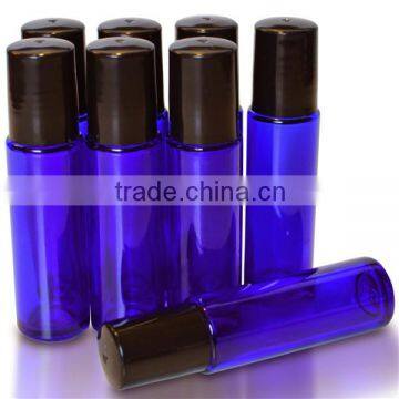 10 ml 0.33 fl oz BPA Free Cobalt Blue Metal Ball Glass Roller Bottles photo-5