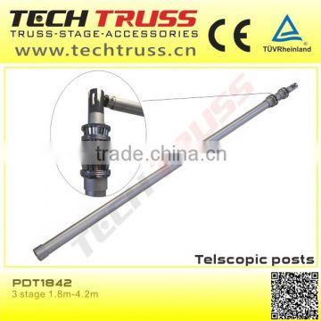 telscopic cross bar post of pipe drape