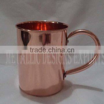 100% Copper Moscow Mule Mug - 22 Oz with Riveted Handle