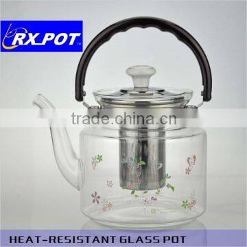 1500ml/2200ml/2600ml/3000mlHot Selling Useful Promotional Gift Customized Heat Resistant Borosilicate Glass Tea&coffee Pot