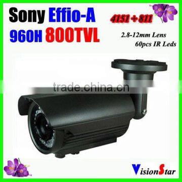 OSD Menu 1/3" Sony Super HADII CCD 60 Pcs IR Leds Outdoor Using Waterproof Bullet Security CCTV Camera Vision Star