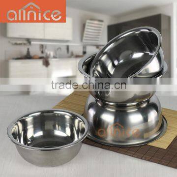 wholesale 9Pcs metal salad bowl/round wash basin/stainless steel bowl