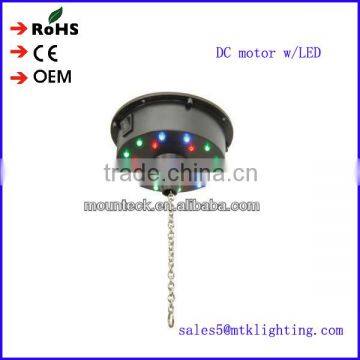 cheap stepper price dc motor with 18*5mm led RGB max load 3.5kg slow rotating motor