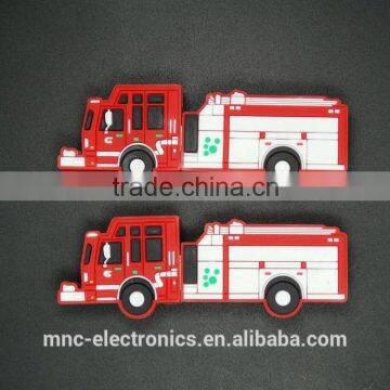 Personalized pvc material 4GB, 8GB, 16GB fire fighting truck shaped usb flash memory stick pen drive                        
                                                                                Supplier's Choice