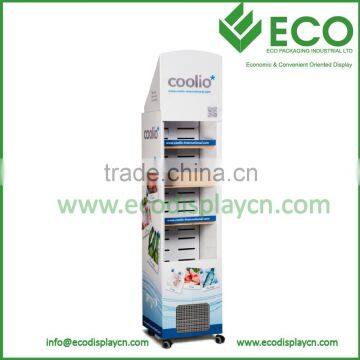 Corrugated Plastic Cardboard Display Stands, Cardboard Floor Display Stands With Cooler photo-2