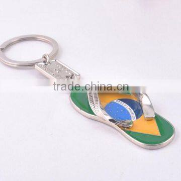 High quality personalized slipper keychain metal wholesale