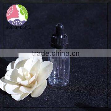 trade assurance E liquid bottles 30ml plastic clear PET long thin needle tip eye dropper bottles with childproof caps eliquid